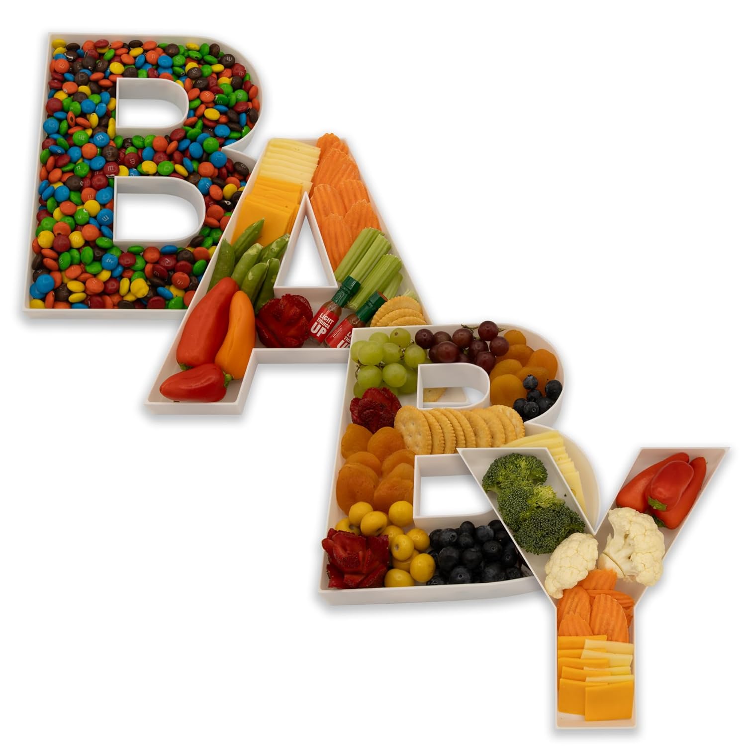 Baby Food Organizer - Lebensmittel befüllbare Buchstaben geformt Süßigkeiten Blume
