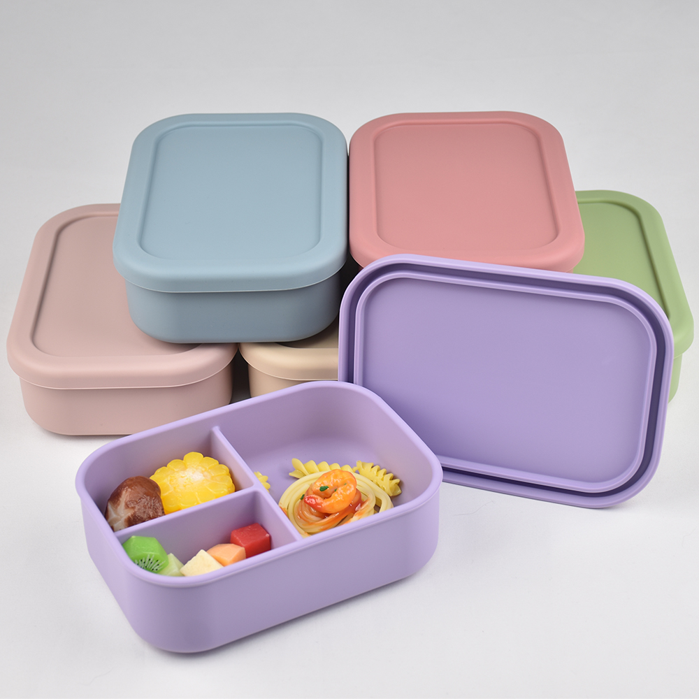 Baby Food Organizer - Bento-Lunchbox aus lebensmittelechtem Silikon mit 3