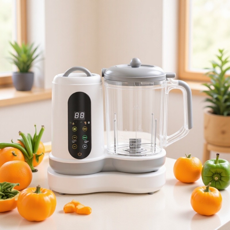 Baby Food With Iron - Automatischer Babynahrungszubereiter, All-in-One Dampfgarer mit Timer