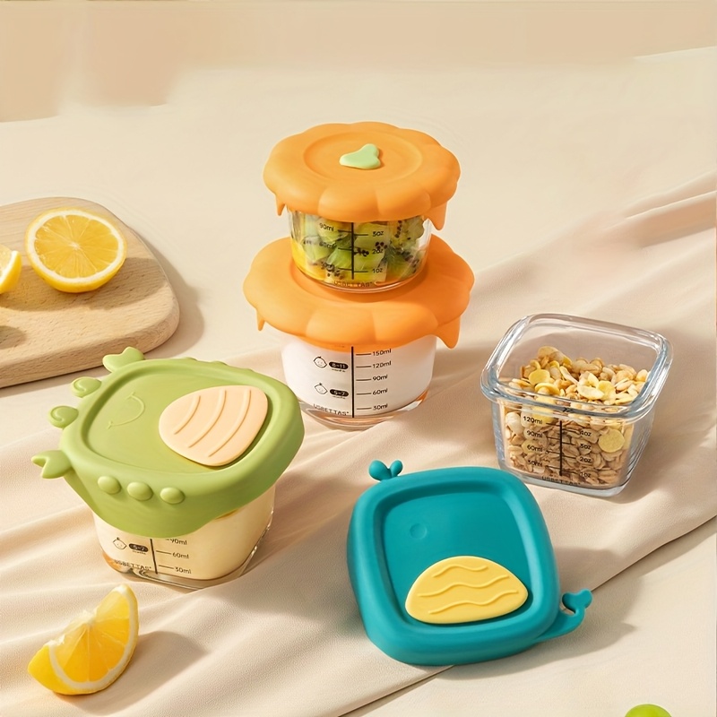 Baby Food Containers Glass - 120/180 ml Babynahrungsbehälter aus Glas mit