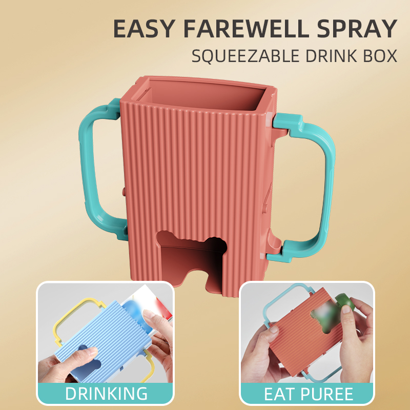 Baby Food Containers Glass - Verstellbarer Saftbox-Halter für Kleinkinder – Anti-Extrusions-Halterung
