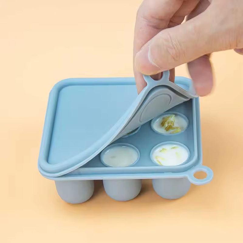 Baby Food Containers Glass - Silikon-Gefrierschrank für Babynahrung mit Deckel, Obst-
