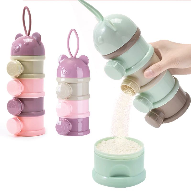 Baby Food Organizer - 3/4-lagige tragbare Baby-Nahrungsaufbewahrungsbox mit mehreren Öffnungen,