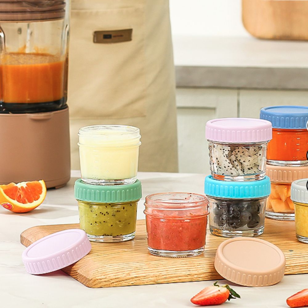 6 Stück Einmachglas aus Glas,  – Baby Food Containers Glass Bewertung und Preis