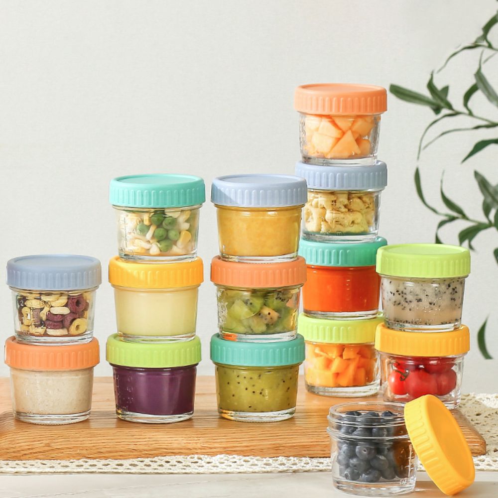 6 Stück Glas-Babynahrungsglas, – Baby Food Containers Glass Bewertung und Preis