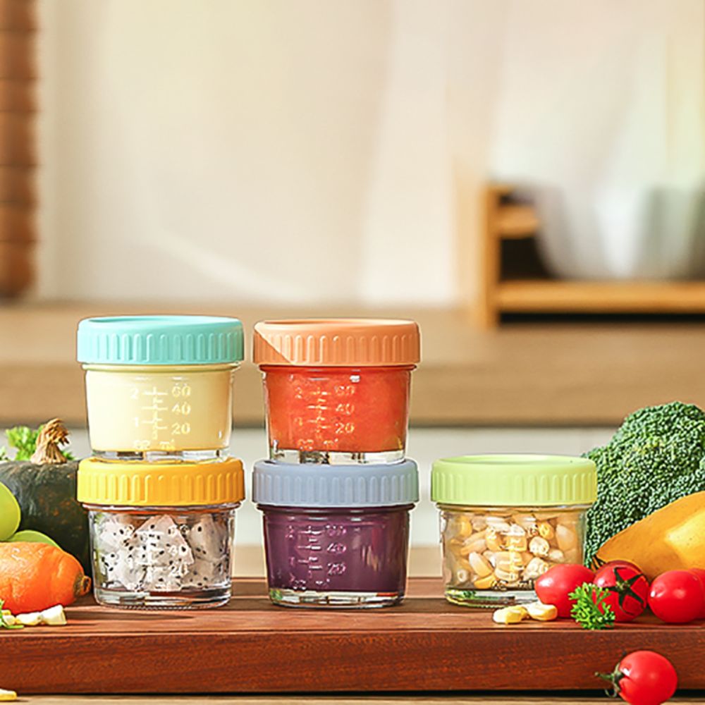 6 Stück Glas-Babynahrungsglas, – Baby Food Containers Glass Bewertung und Preis