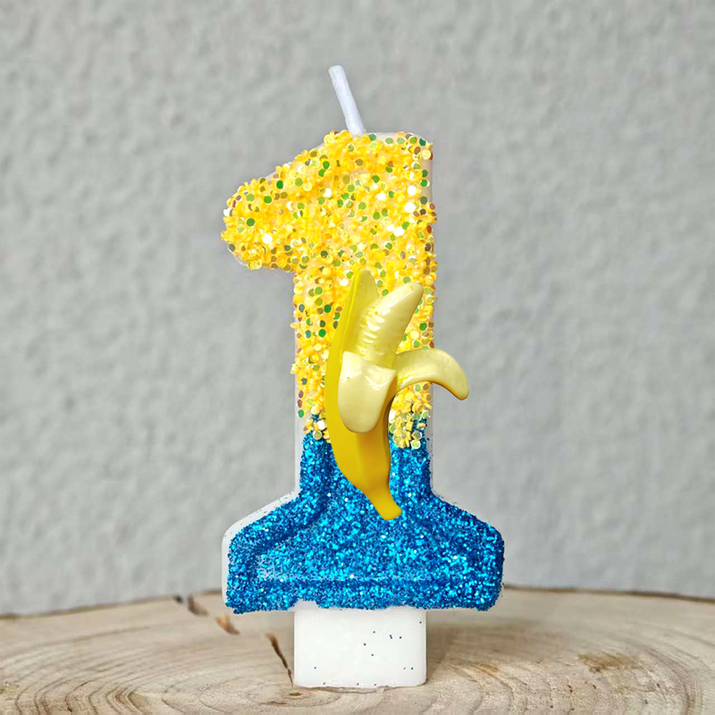 Gelbe Bananenmann Kerze Nummer – Baby Food Banana Bewertung und Preis